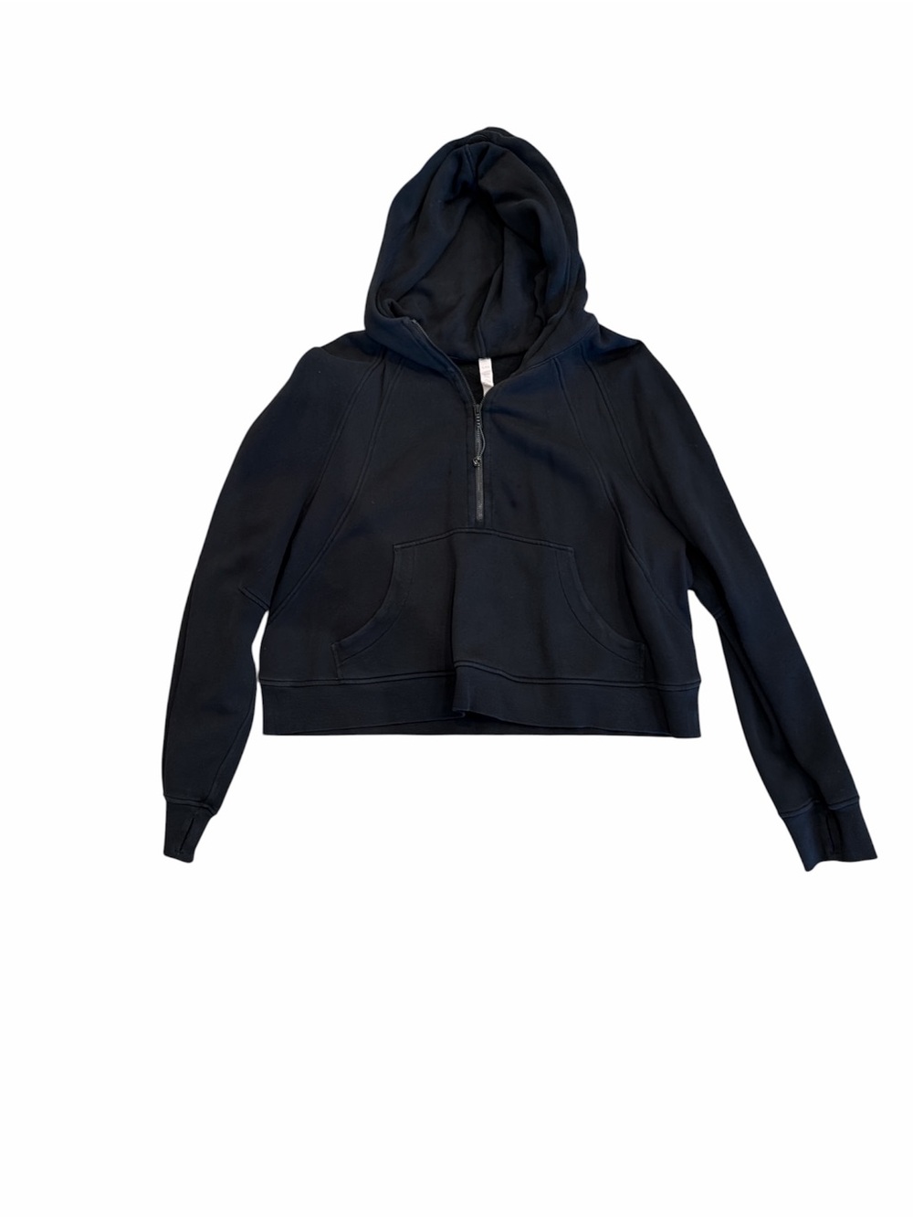 Lululemon Hooded Black Cropped Scuba